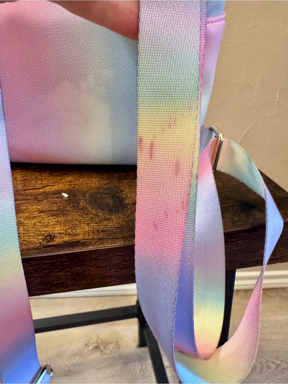 Luv Betsy Betsy Johnson rainbow Heart Mini Backpack Purse - Picture 8 of 12
